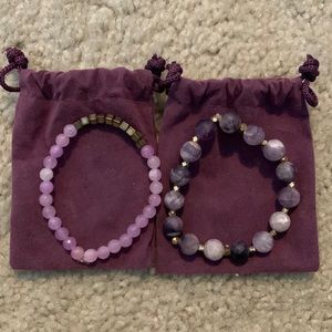 purple bracelets